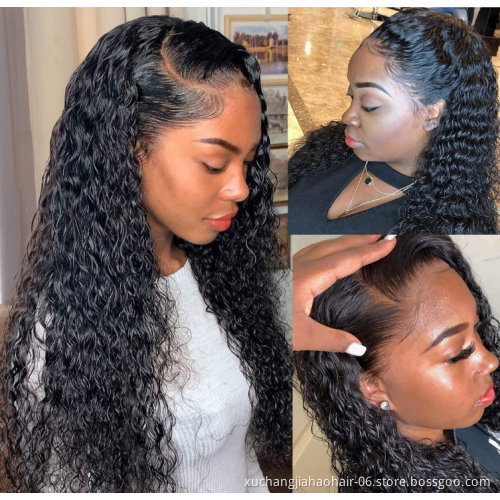 Wholesale10A natural wave wigs for black women 4*4  13*4  13x6  transparent hd lace water wave wig